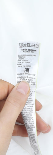 Marks and Spencer Women's White A-Line Skirt, Size 10