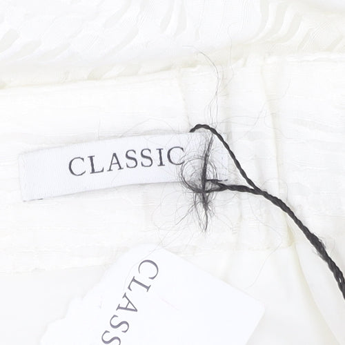 Marks and Spencer Women's White A-Line Skirt, Size 10