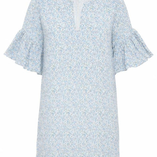 H&M Women's Blue Floral Viscose Dress Size 8