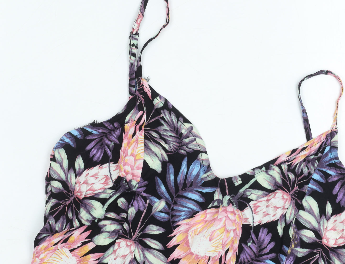 H&M Women's Multicoloured Floral Dress, Size 14