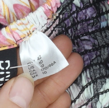 H&M Women's Multicoloured Floral Dress, Size 14