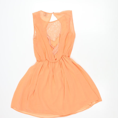ASOS Orange A-Line Party Dress, Women's Size 10