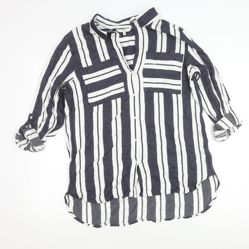 Next Women's Multicoloured Button-Up Shirt, Size 14, Casual Spring