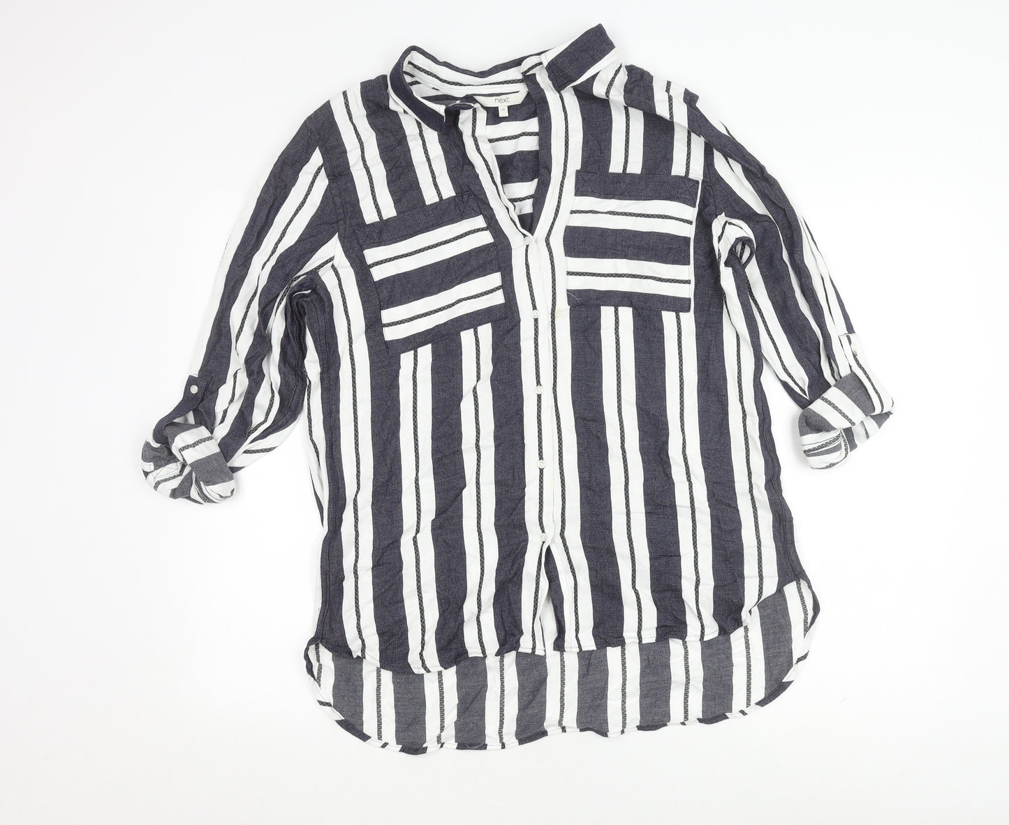 Next Women's Multicoloured Button-Up Shirt, Size 14, Casual Spring