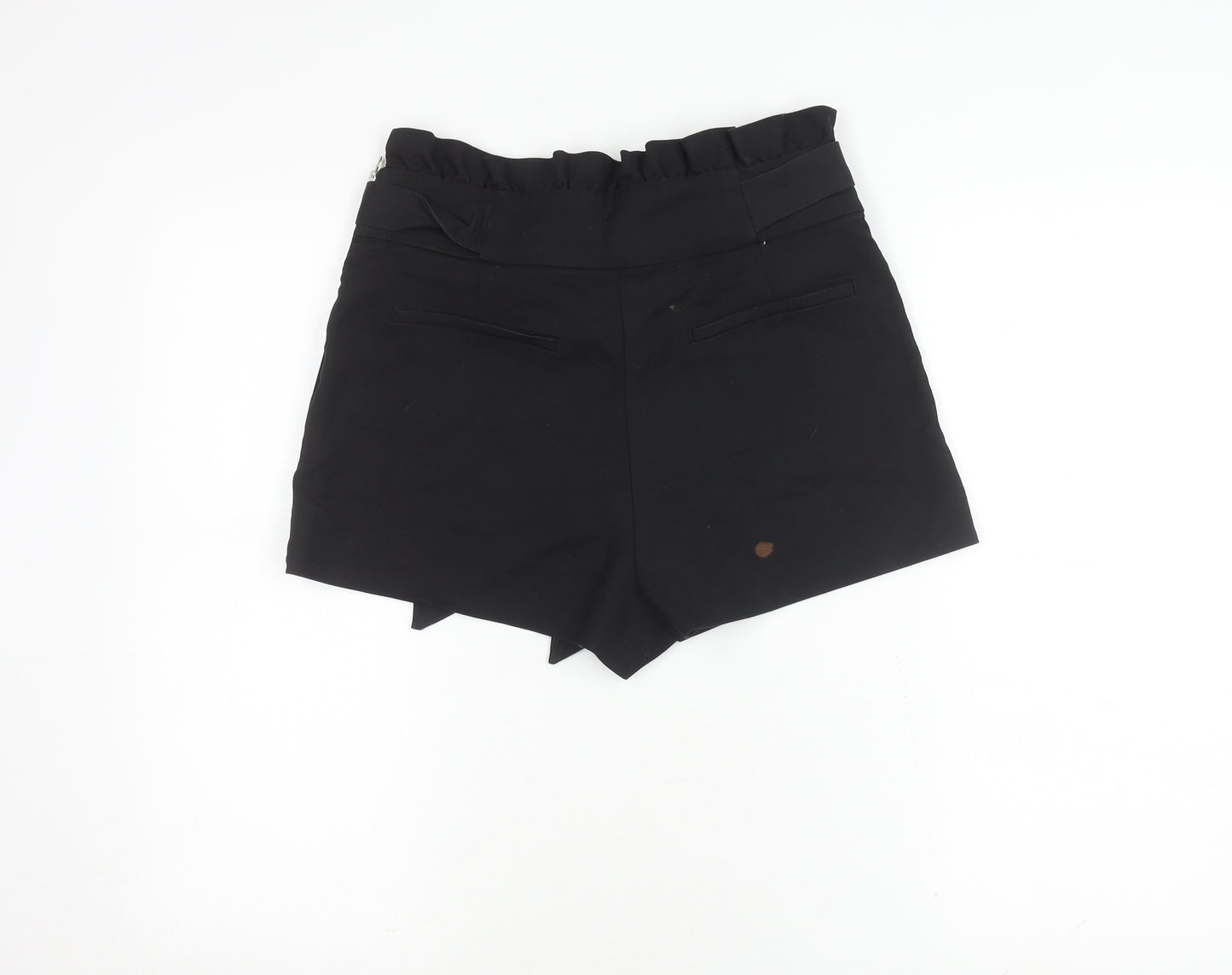 Zara Women's Black Paperbag Shorts Size 12
