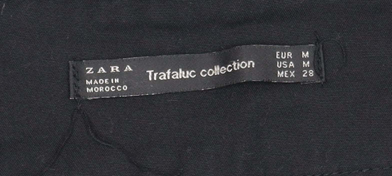 Zara Women's Black Paperbag Shorts Size 12