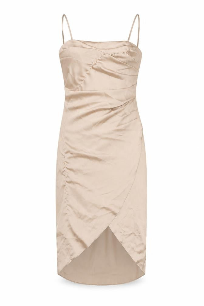 ASOS Women Beige Slip Dress Size 12 Midi