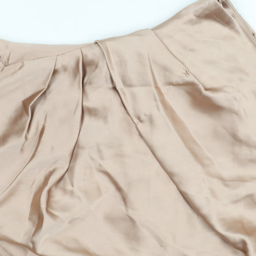 ASOS Women Beige Slip Dress Size 12 Midi