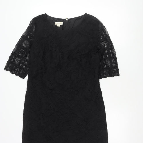 Monsoon Women's Black Lace Sheath Dress Size 14
