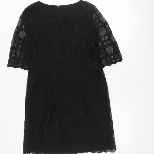 Monsoon Women's Black Lace Sheath Dress Size 14