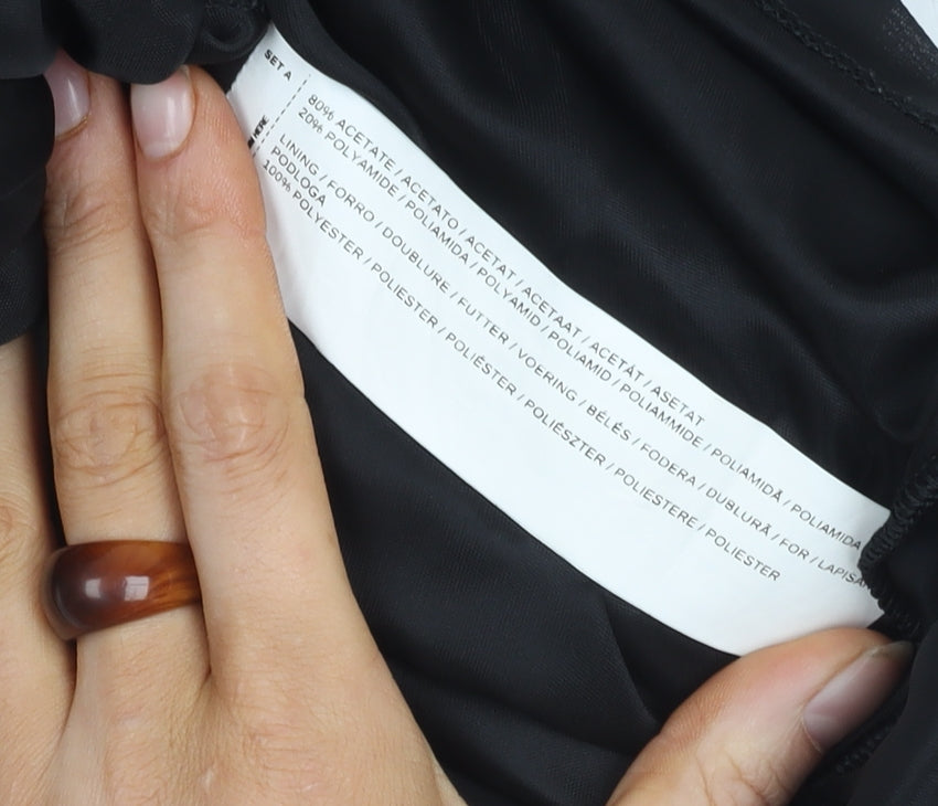 Mango Women's Black Long Sleeve Dress XS