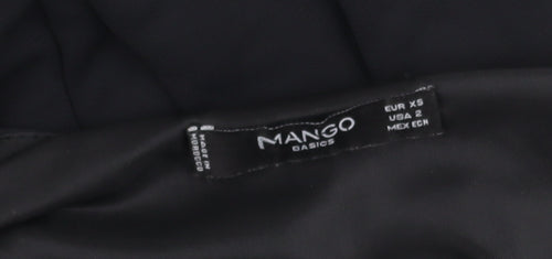 Mango Women's Black Long Sleeve Dress XS