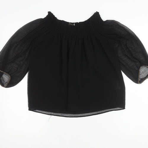 Zara Basic Women’s Black XS Balloon Blouse