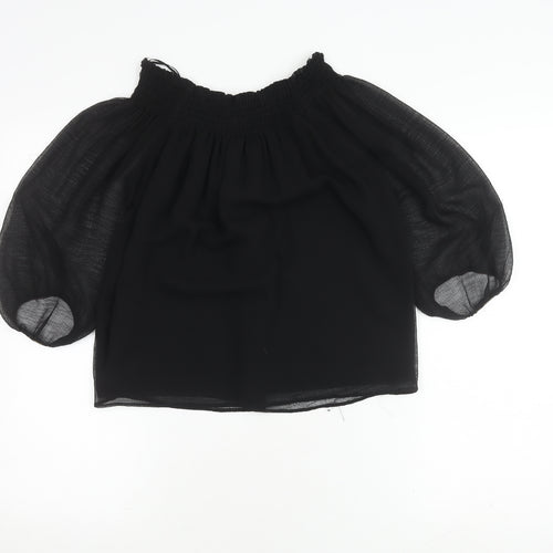 Zara Basic Women’s Black XS Balloon Blouse