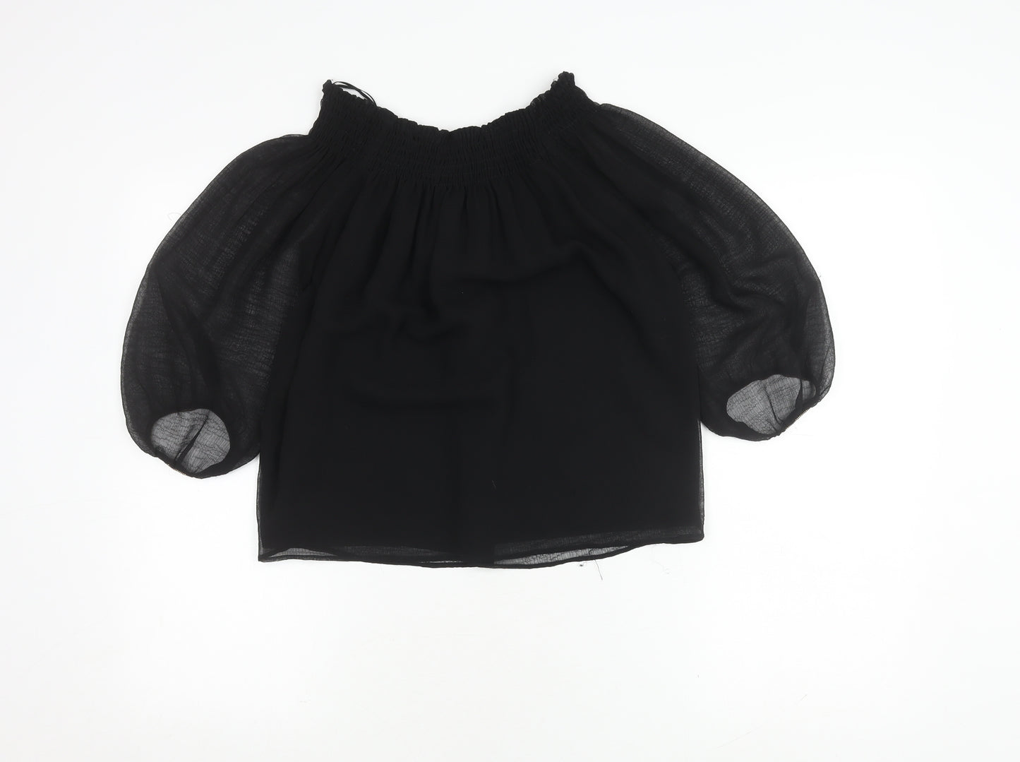 Zara Basic Women’s Black XS Balloon Blouse