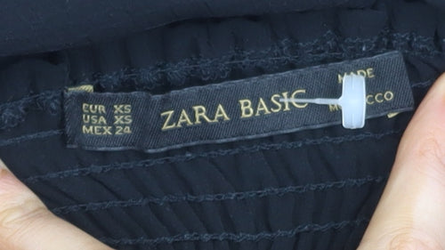 Zara Basic Women’s Black XS Balloon Blouse