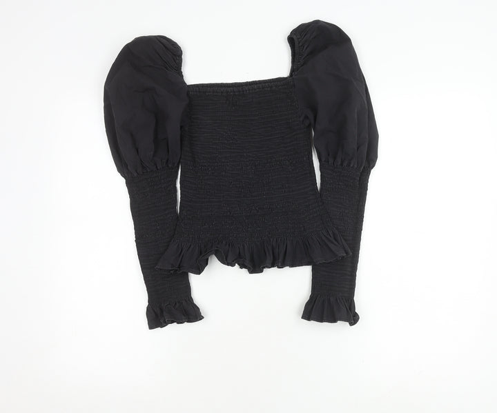 Stella Morgan Women's Black Puff Sleeve Blouse UK 8