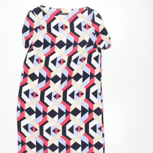 Marks and Spencer Women's Multicoloured Dress, Geometric Print, Size 12