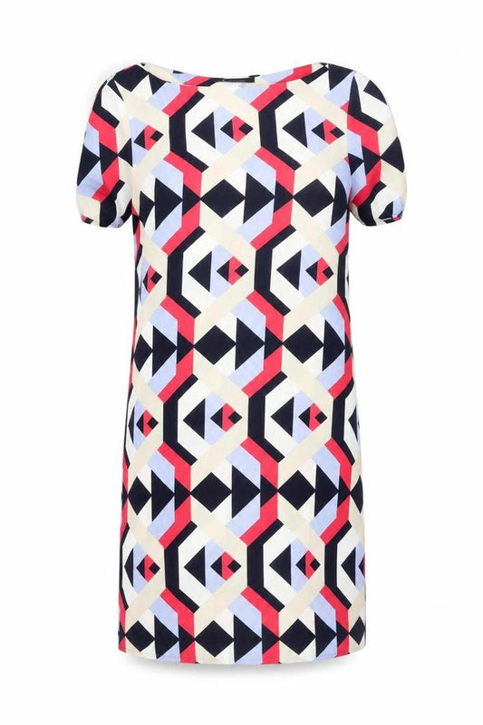 Front view of Marks & Spencer Women's Multicoloured Dress, Geometric Print, size 12