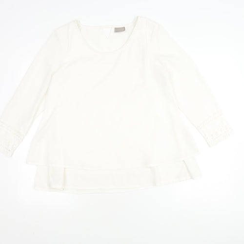 Vero Moda Women's White Long Sleeve Blouse, Size M