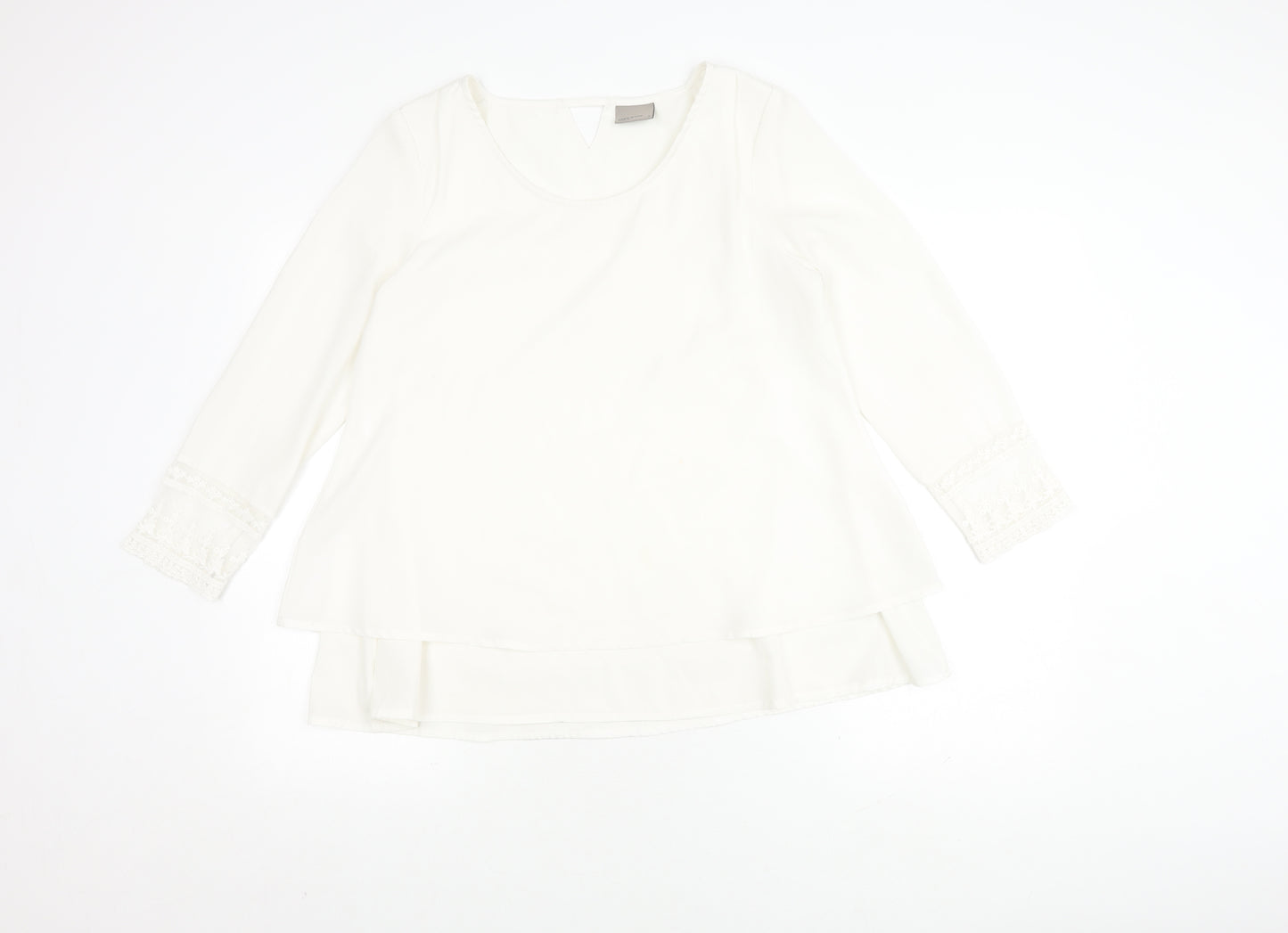 Vero Moda Women's White Long Sleeve Blouse, Size M