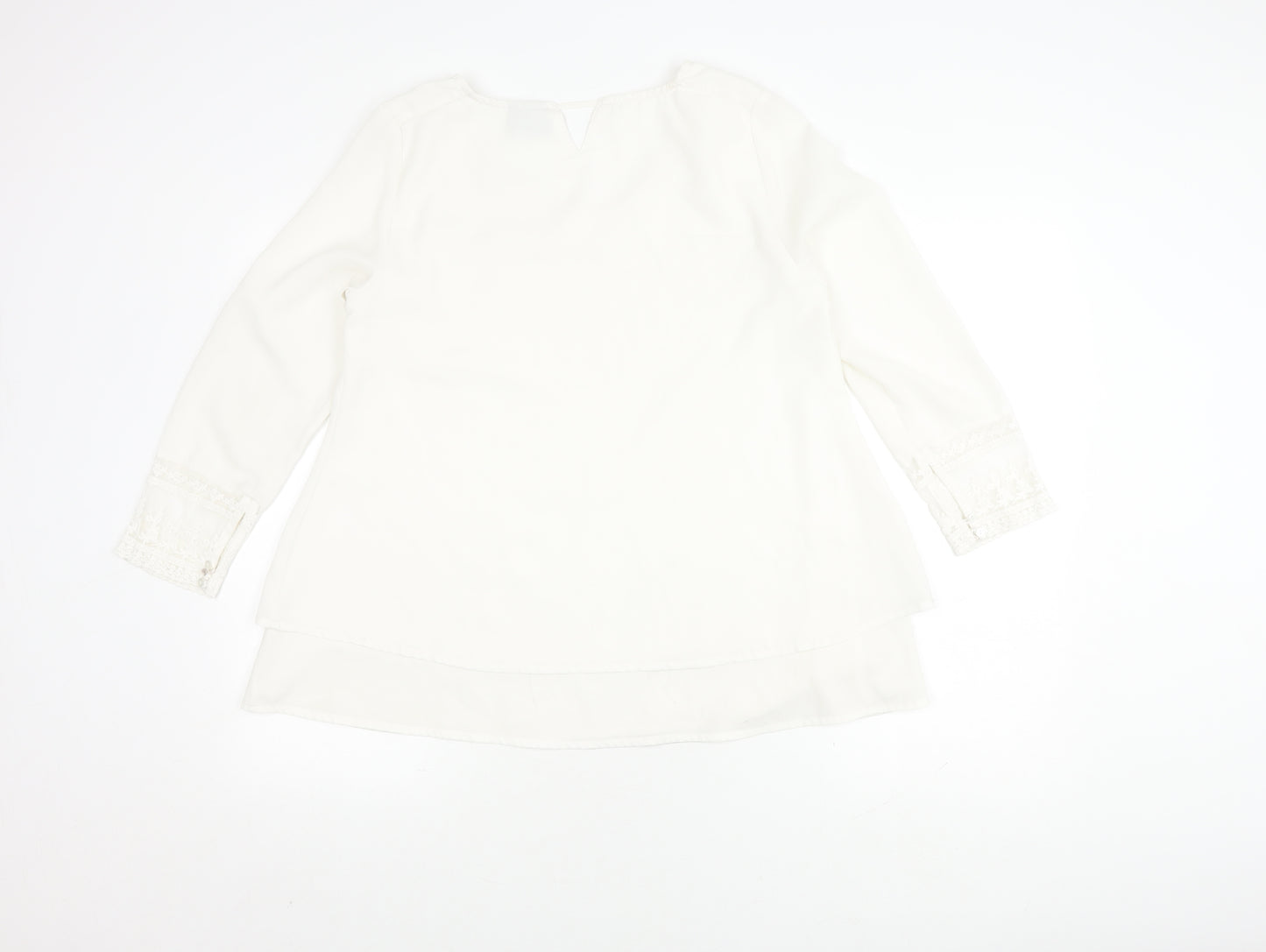 Vero Moda Women's White Long Sleeve Blouse, Size M