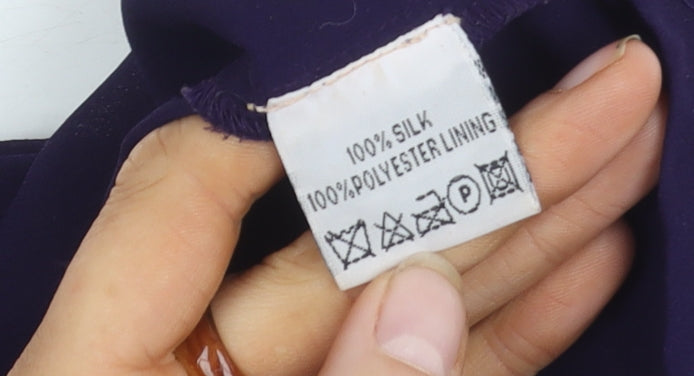 Reiss Women's Purple Beaded Sleeveless Top, Size 8