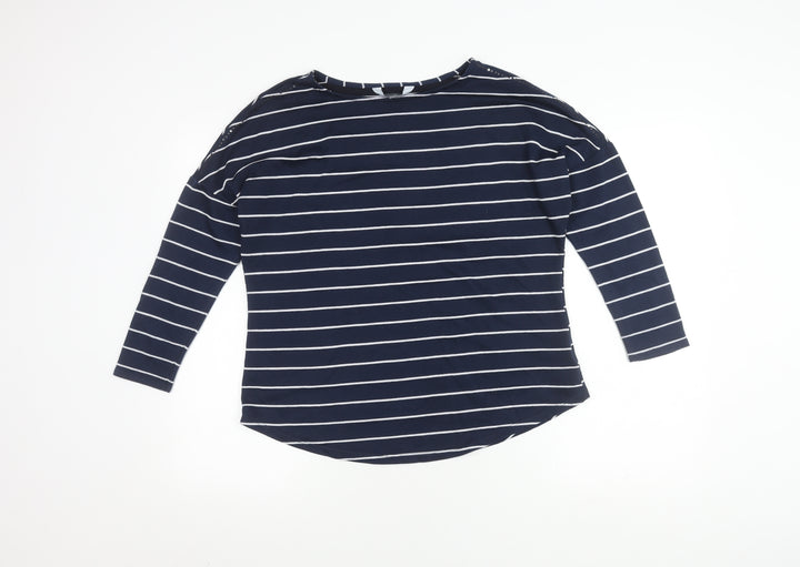 Principles Women's Blue Striped T-Shirt - Size M