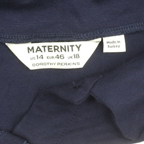 Dorothy Perkins Maternity Blue Shirt Dress, Size 18