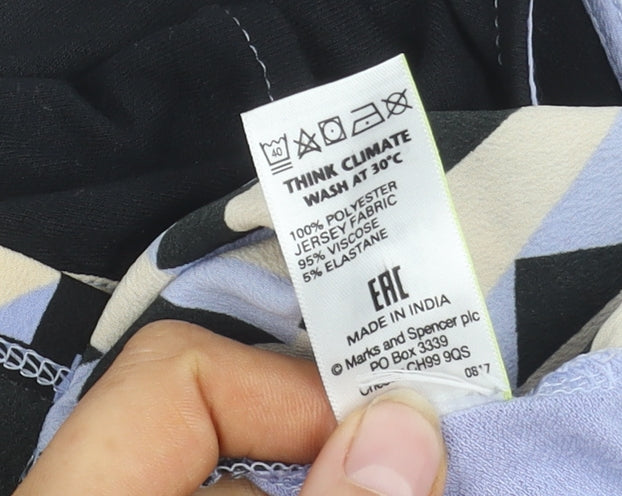 Marks and Spencer Women's Multicoloured Jersey T-Shirt Size 10