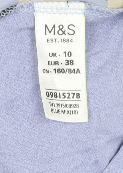 Marks and Spencer Women's Multicoloured Jersey T-Shirt Size 10
