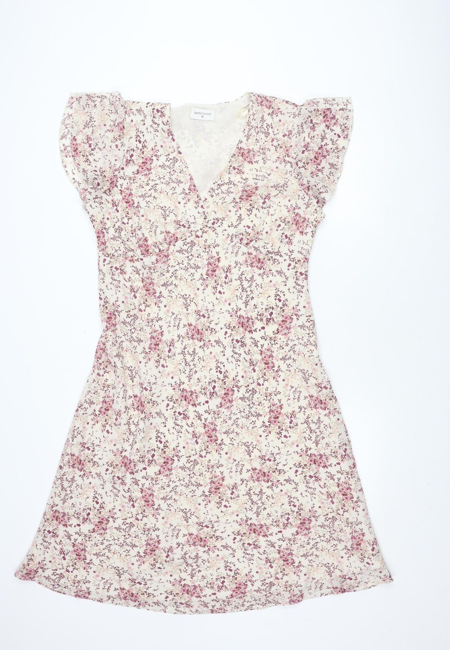 Bonmarché Women's Multicoloured Floral Dress Size 16