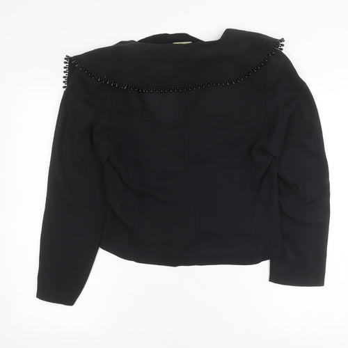 Classics Women's Black Beaded Short Jacket, Size 12