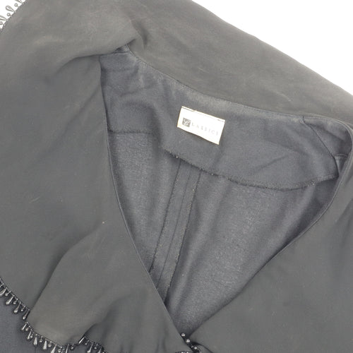 Classics Women's Black Beaded Short Jacket, Size 12