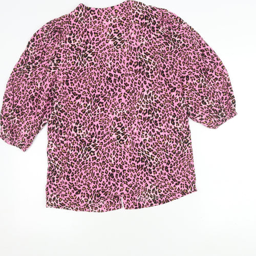 Marks and Spencer Women’s Pink Animal Print Blouse