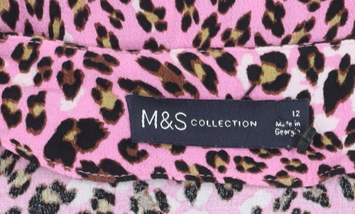 Marks and Spencer Women’s Pink Animal Print Blouse