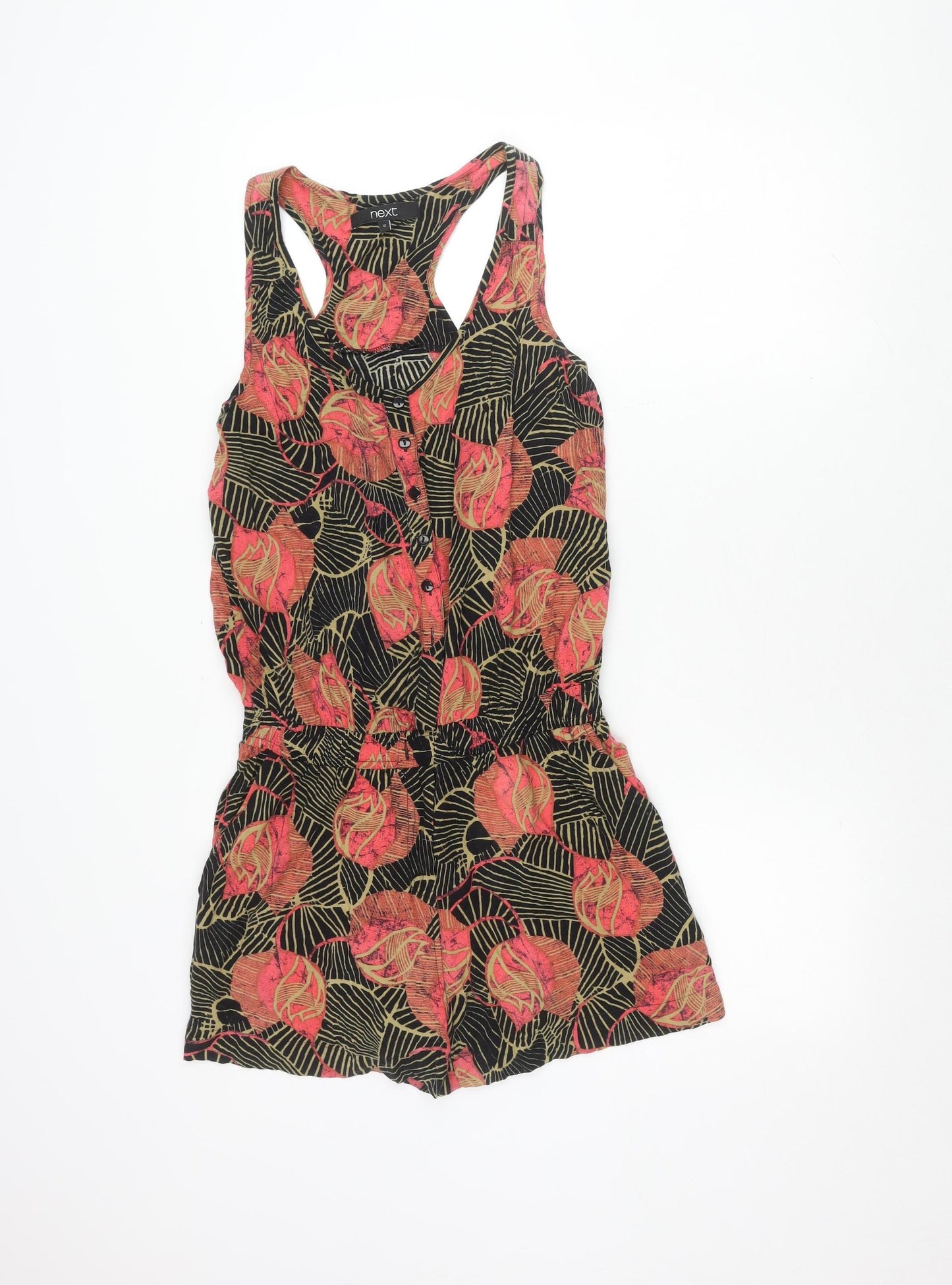 Next Women's Multicoloured Floral Playsuit Size 12