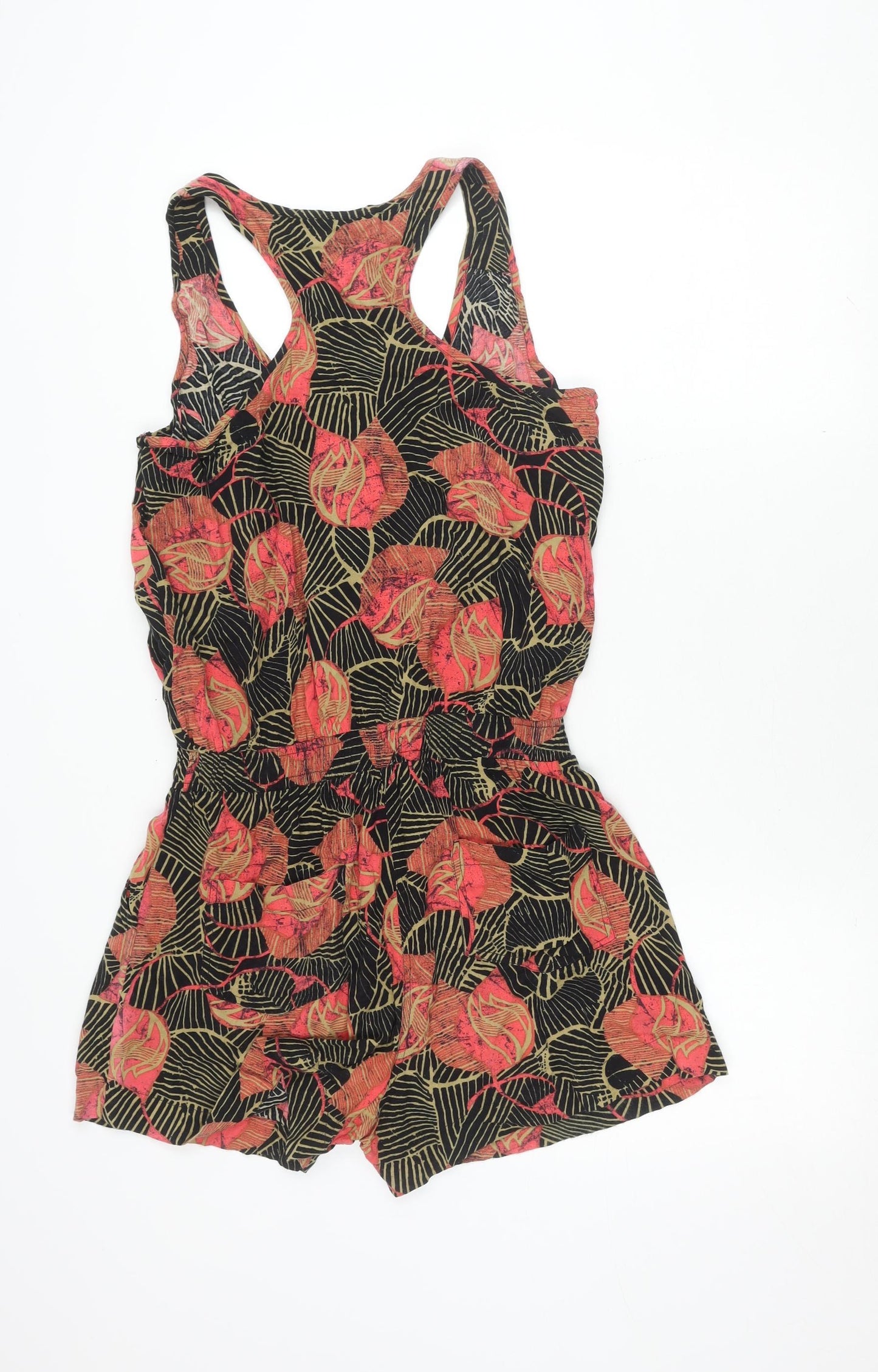 Next Women's Multicoloured Floral Playsuit Size 12