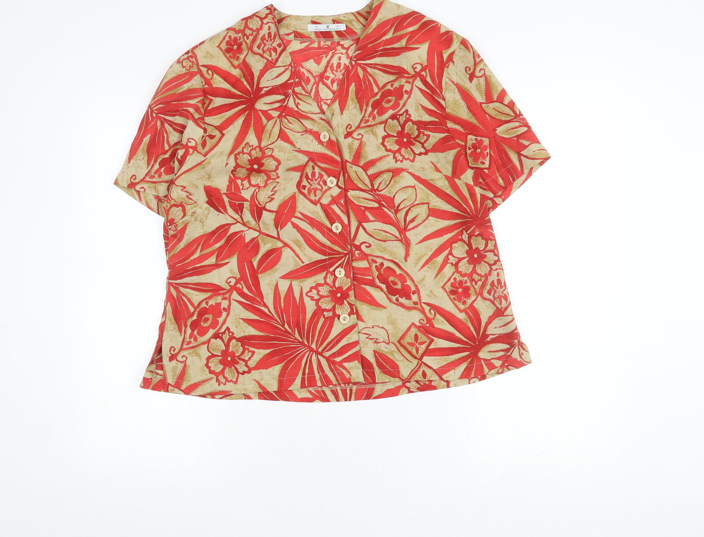 Paul Separates Women's Red Floral Button Shirt