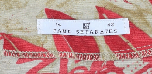 Paul Separates Women's Red Floral Button Shirt