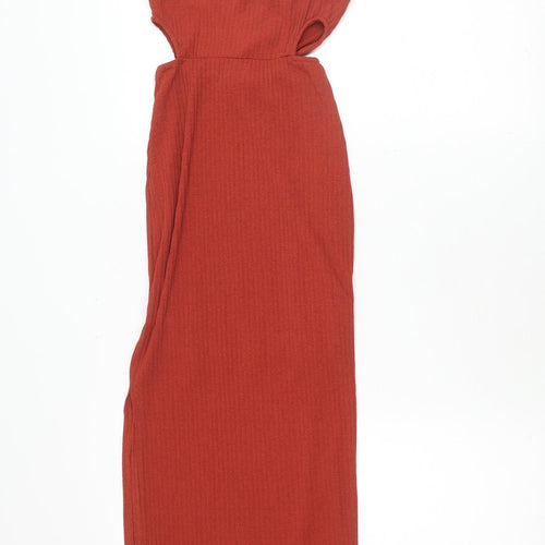 Bershka Womens Red Knit Dress XS