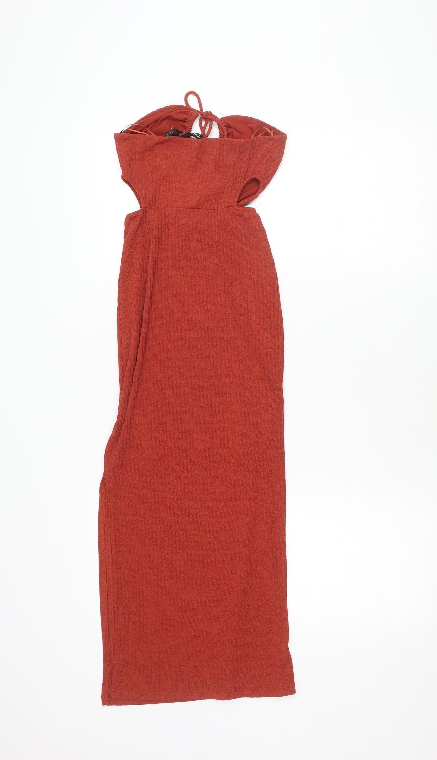 Bershka Womens Red Knit Dress XS