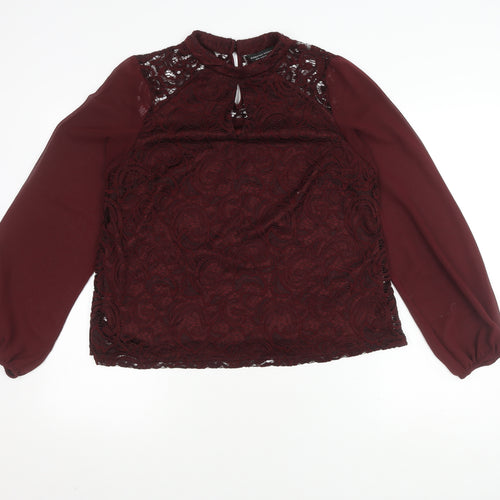 Dorothy Perkins Women's Red Lace Blouse Size 14