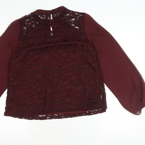 Dorothy Perkins Women's Red Lace Blouse Size 14