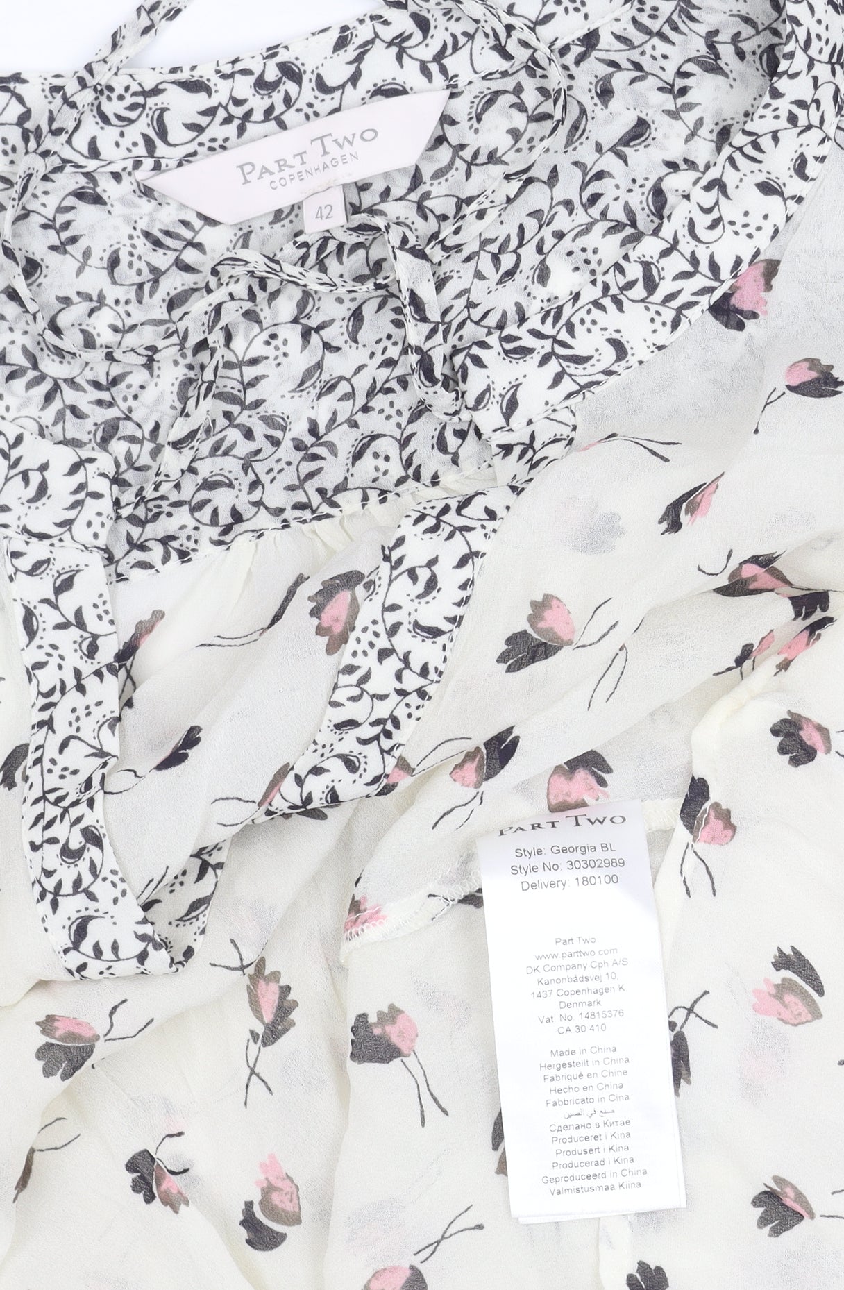 Part Two Women's Floral Multicoloured Blouse Size 14