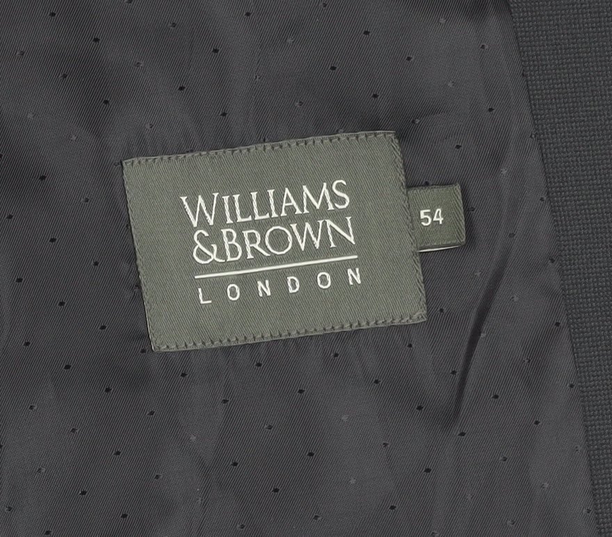 Williams & Brown Men's Black Waistcoat Size 54