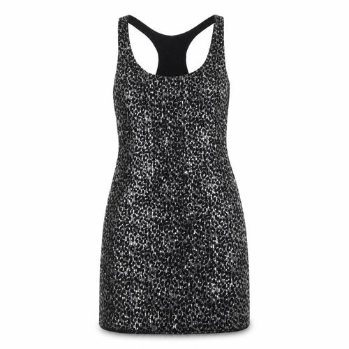 Kikiboo Women's Black Animal Print Sleeveless Dress