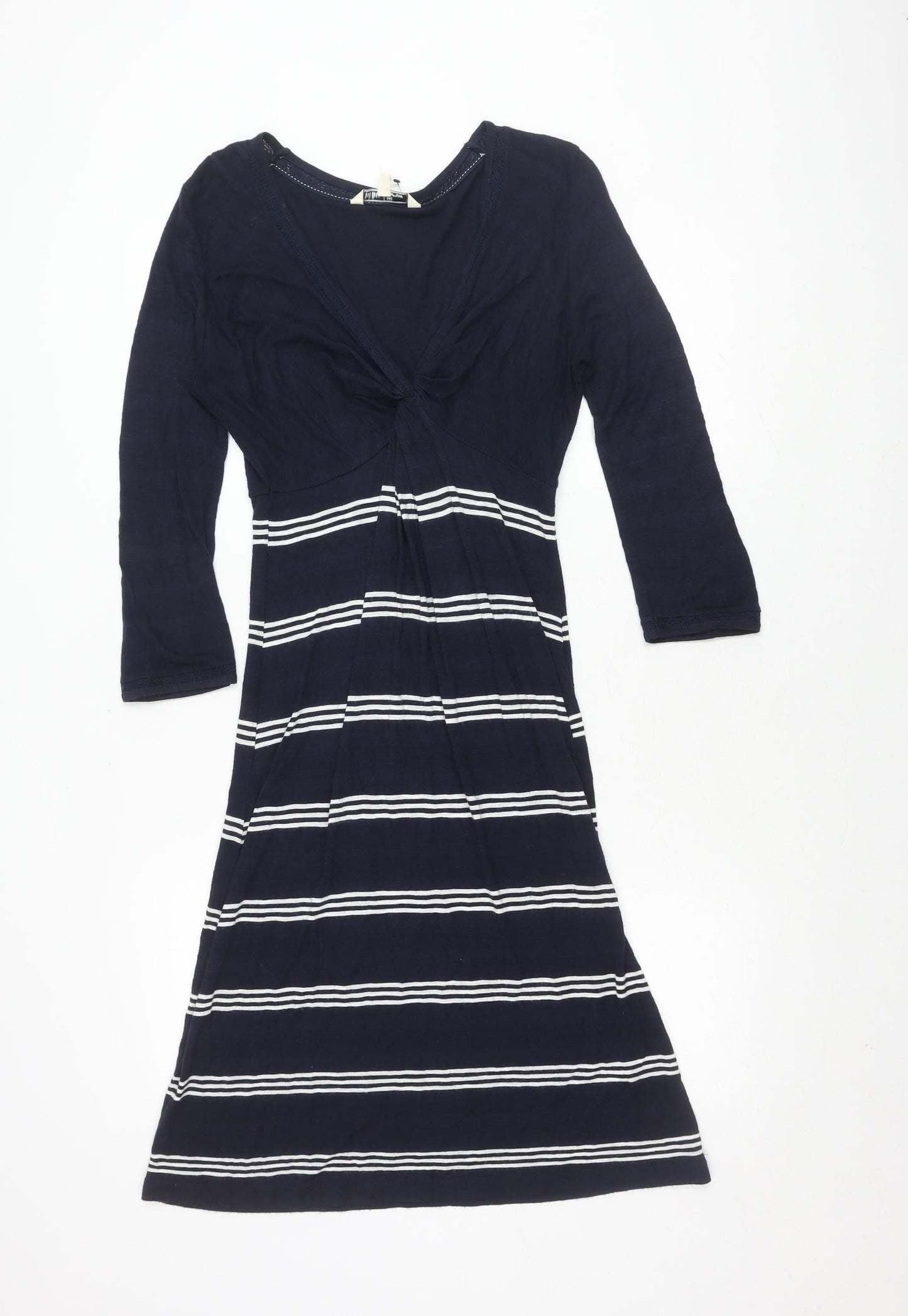 Fat Face Women's Blue Striped Dress Size 10