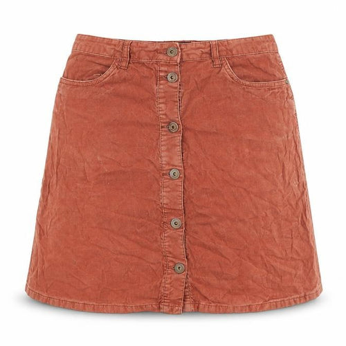 ONLY Women's Brown Knee Length Corduroy Skirt, Size 6