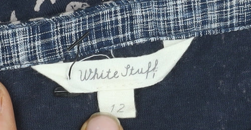 White Stuff Women's Blue Floral Shift Dress Size 12